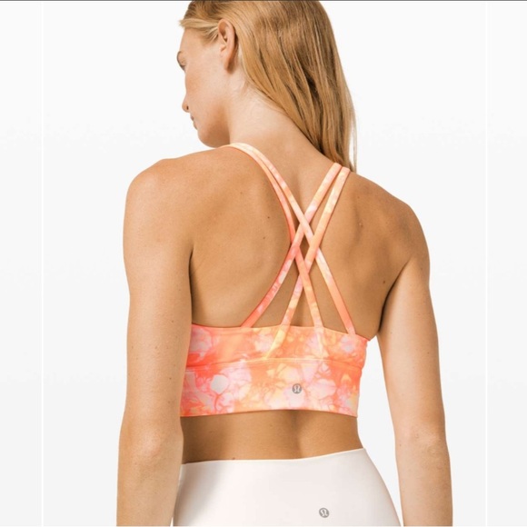 Lululemon Energy Bra High Neck Long Line Shibori Size 10 - Picture 6 of 13